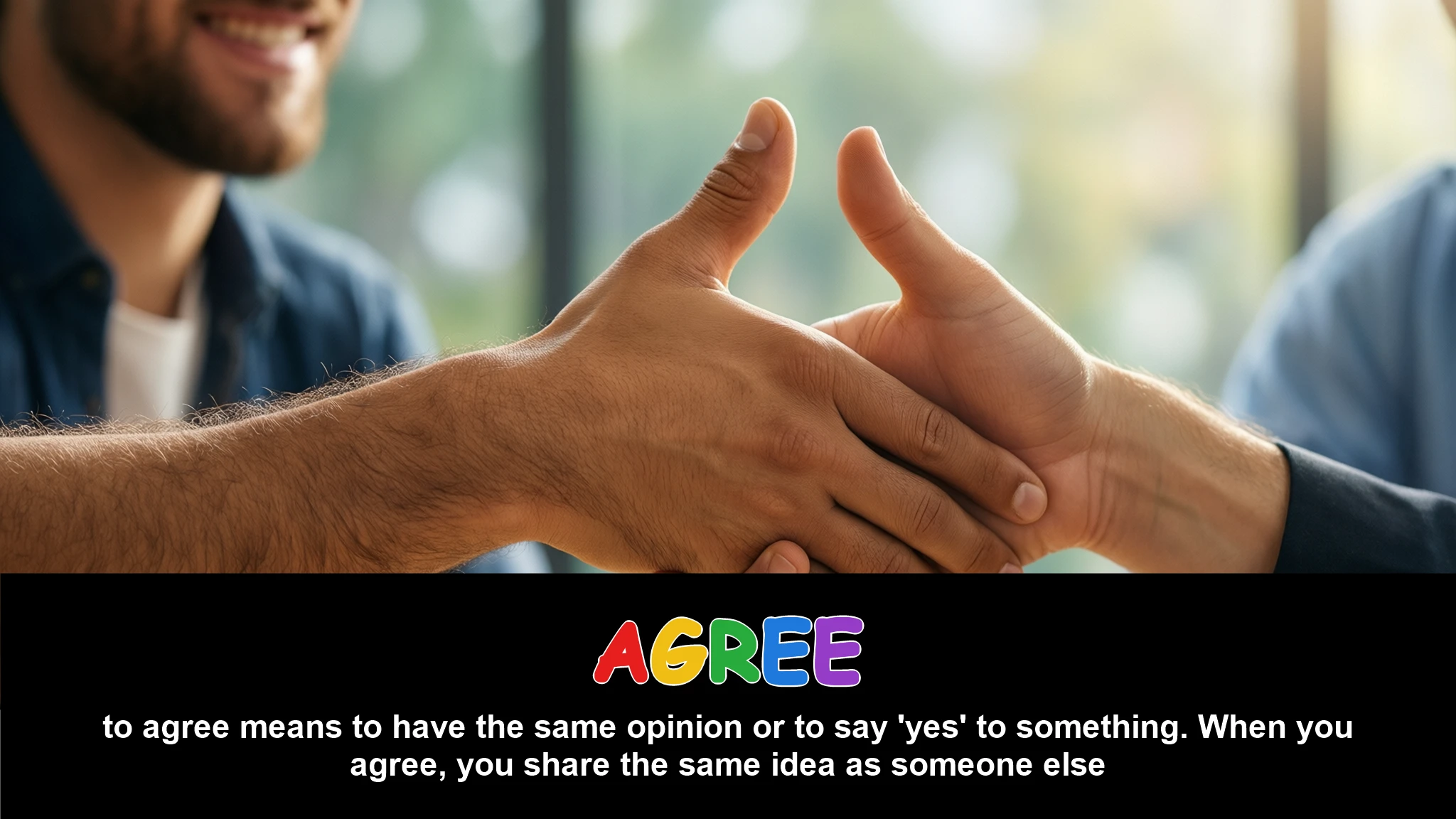 English Illustration for agree